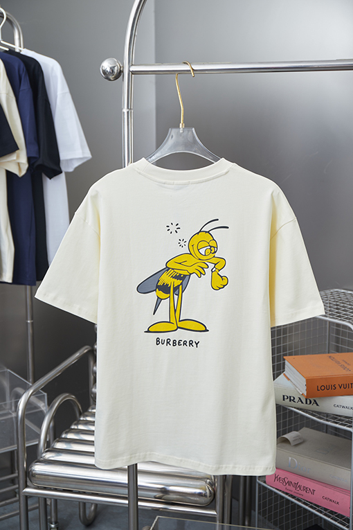 バーバリー発泡蜂プリント半袖シャツ