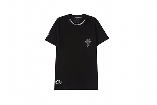 クロムハーツ新しいアルファベットの襟の長いch半袖Tシャツ