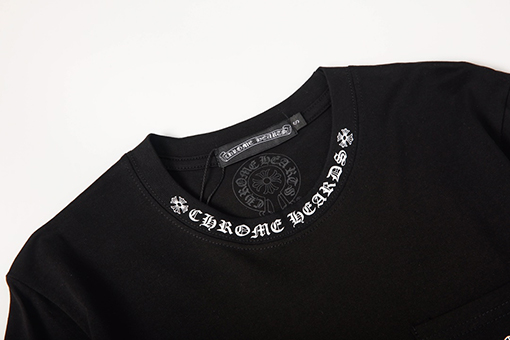 クロムハーツ新しいアルファベットの襟の長いch半袖Tシャツ