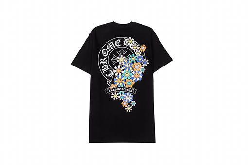 クロムハーツ サンスクリット虹スマイリー花馬蹄プリント半袖Tシャツ
