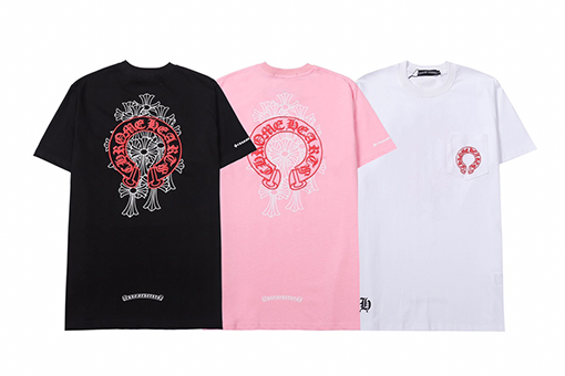 クロムハーツ 新しいねじネックライン発泡半袖Tシャツ
