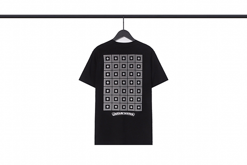 クロムハーツ 新しいクロハートプリント半袖Tシャツ