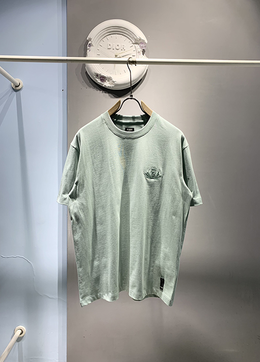 フェンディコピー新しいクラブロゴ刺繍Tシャツ
