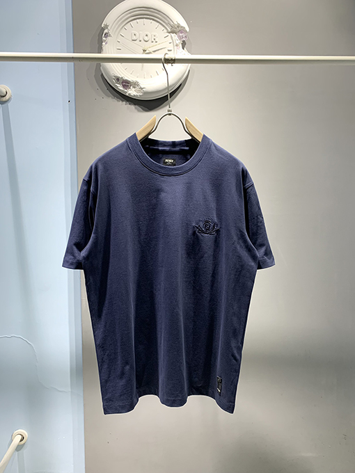フェンディコピー新しいクラブロゴ刺繍Tシャツ