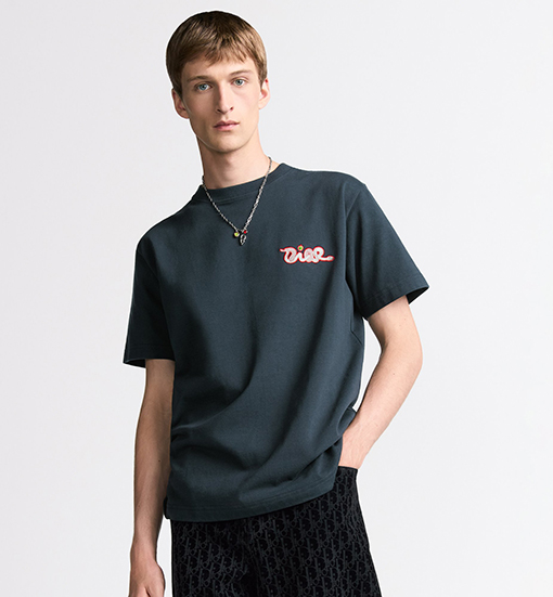 ディオール新しいKawsヘビ刺繍Tシャツ