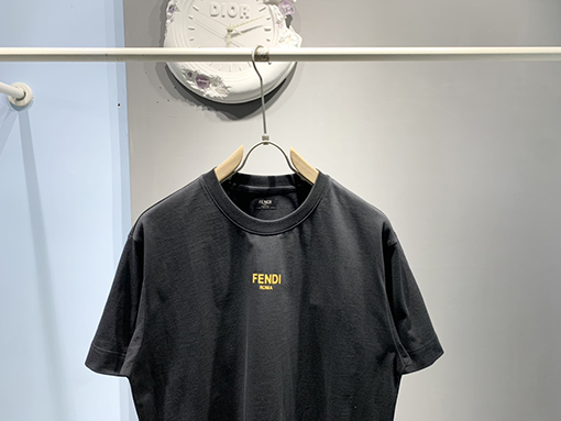 フェンディコピー新しいローマのゴールドプリントTシャ