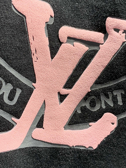 ルイヴィトン新しい厚いロゴプリントTシャツ