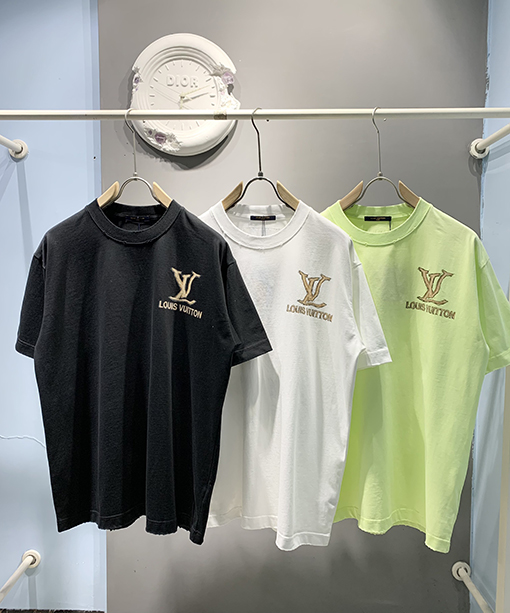 ルイヴィトンスーパーコピー新しい落書きインクプリントTシャツ