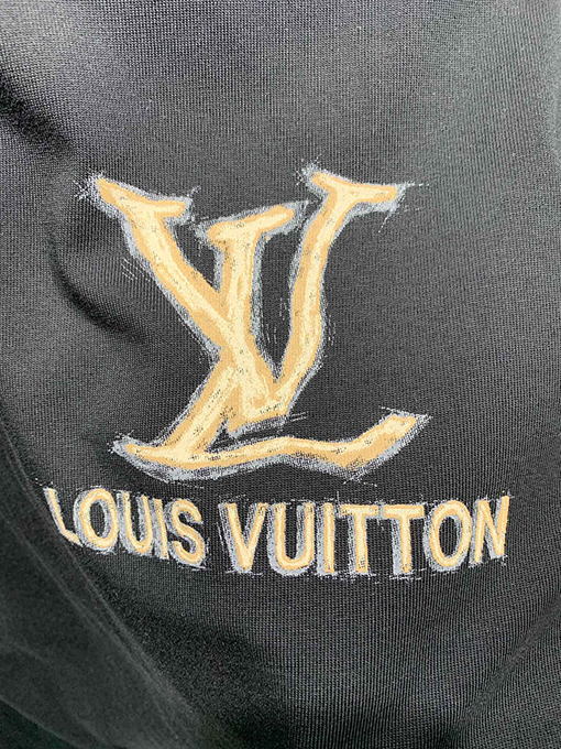 ルイヴィトンスーパーコピー新しい落書きインクプリントTシャツ