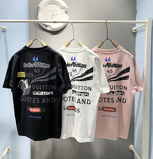 ルイヴィトンコピー新しいクラックパターンプリントTシャツ