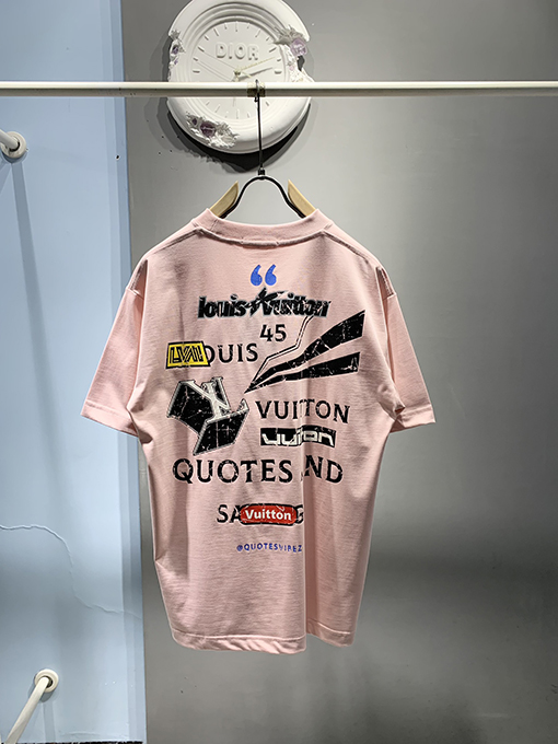 ルイヴィトンコピー新しいクラックパターンプリントTシャツ