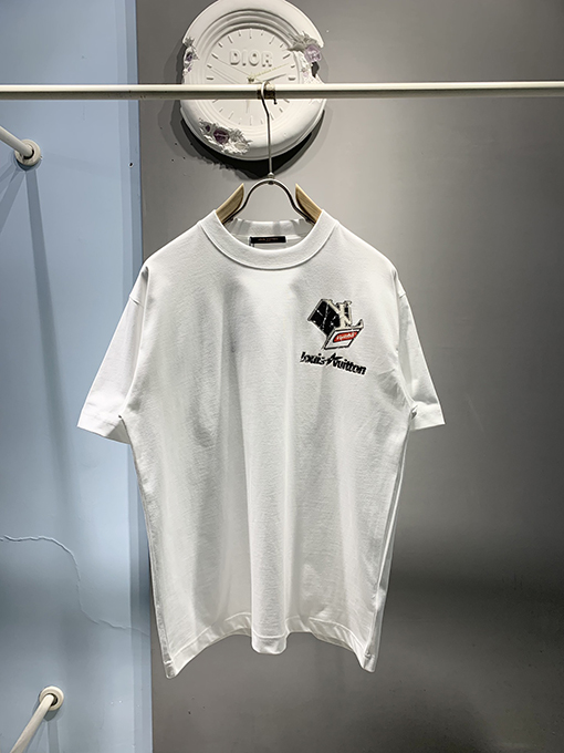ルイヴィトンコピー新しいクラックパターンプリントTシャツ
