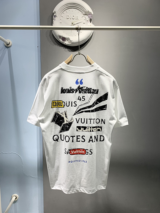 ルイヴィトンコピー新しいクラックパターンプリントTシャツ