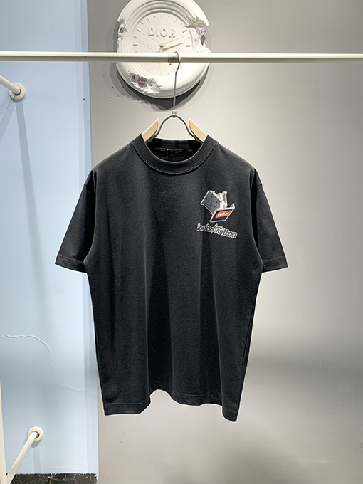 ルイヴィトンコピー新しいクラックパターンプリントTシャツ