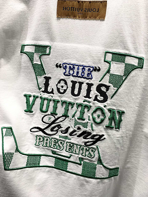 ルイヴィトン 新しい立体ゴム刺繍半袖Tシャツ