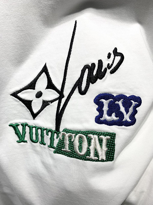 ルイヴィトン 新しい立体ゴム刺繍半袖Tシャツ