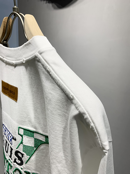ルイヴィトン 新しい立体ゴム刺繍半袖Tシャツ