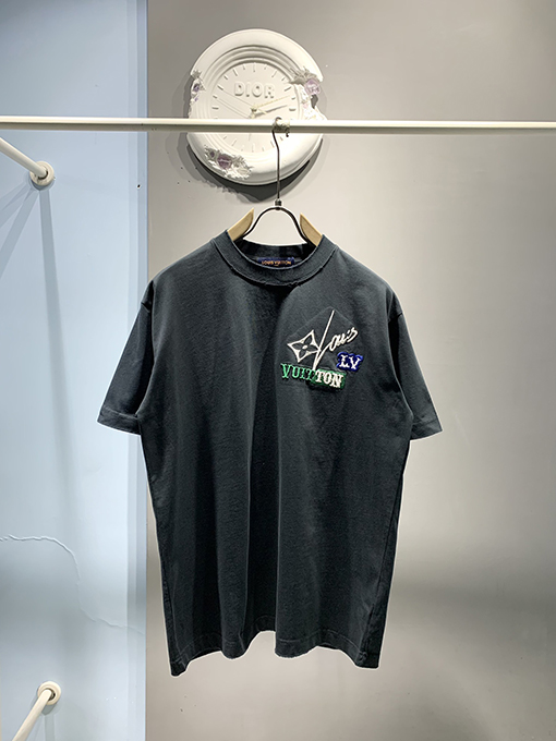ルイヴィトン 新しい立体ゴム刺繍半袖Tシャツ