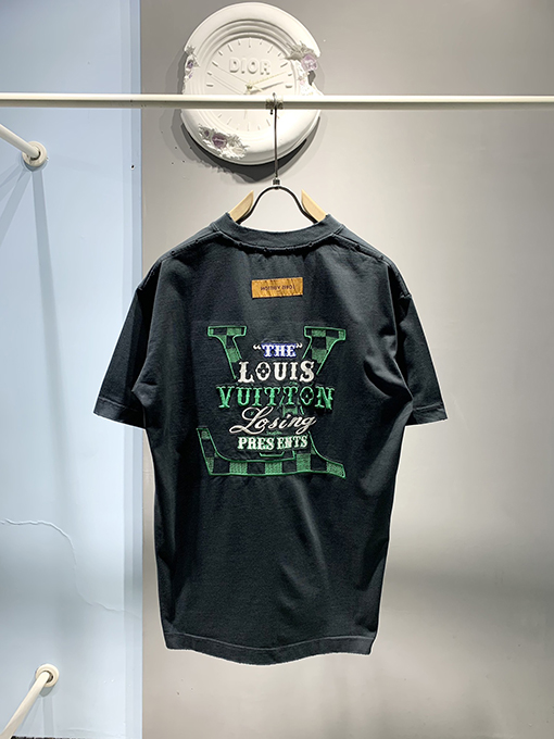 ルイヴィトン 新しい立体ゴム刺繍半袖Tシャツ