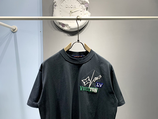 ルイヴィトン 新しい立体ゴム刺繍半袖Tシャツ