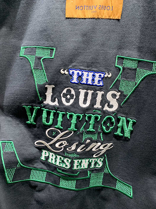 ルイヴィトン 新しい立体ゴム刺繍半袖Tシャツ