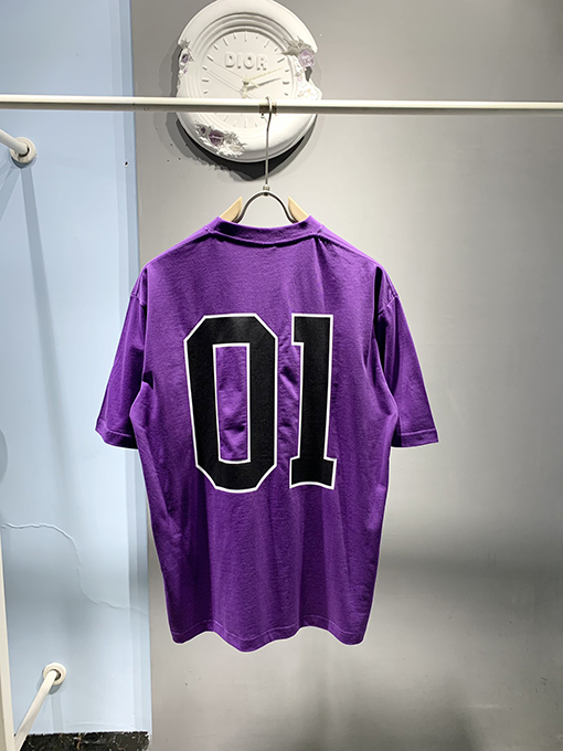バレンシアガウォッシュドビンテージバスケットボールシリーズ半袖Tシャツ
