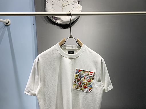 フェンディ 新しい刺繍スポーツ半袖Tシャツ