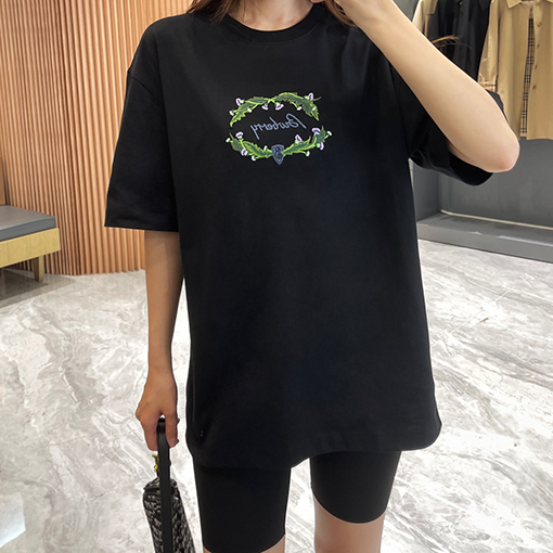 バーバリー 新しいアザミウムパターンロゴ半袖Tシャツ