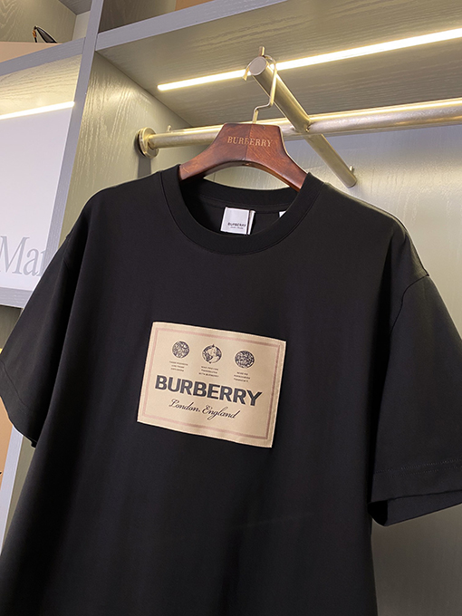 バーバリー 新しいラベルのゆったりとした綿の半袖Tシャツ