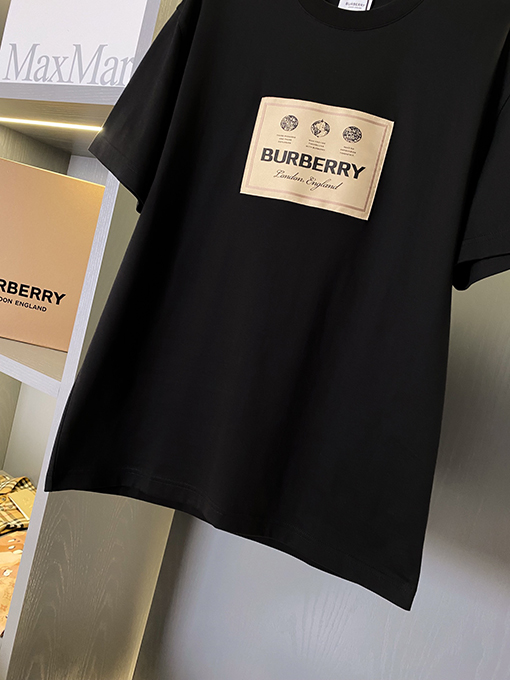 バーバリー 新しいラベルのゆったりとした綿の半袖Tシャツ