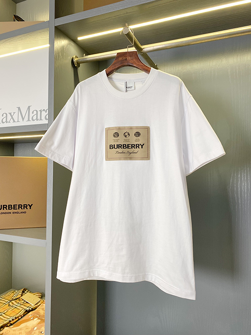 バーバリー 新しいラベルのゆったりとした綿の半袖Tシャツ
