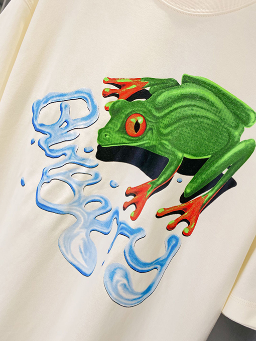 バーバリー 新しいカエルプリント半袖Tシャツ
