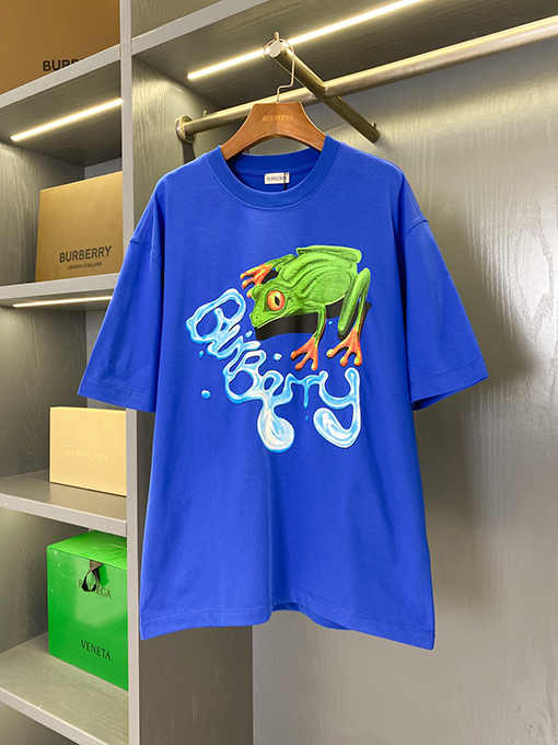 バーバリー 新しいカエルプリント半袖Tシャツ