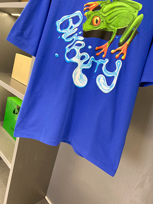 バーバリー 新しいカエルプリント半袖Tシャツ