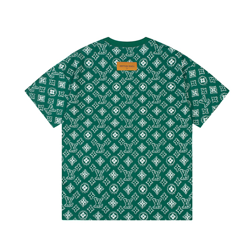 ルイヴィトン ファッション水彩フルプリントロゴ半袖Tシャツ