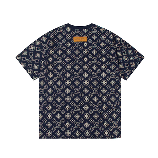 ルイヴィトン ファッション水彩フルプリントロゴ半袖Tシャツ
