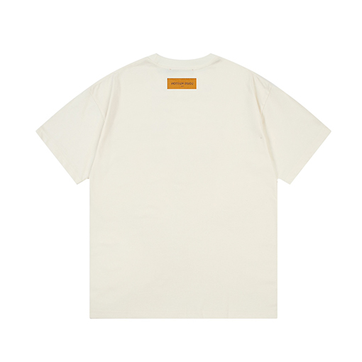 ルイヴィトン グラデーションモノグラム文字プリント大きなロゴロゴ半袖Tシャツ
