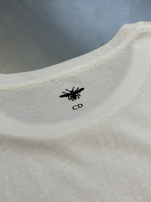 ディオールコピー レディース愛の花の刺繍半袖Tシャツ