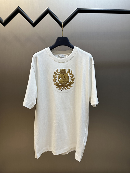 バーバリー ロゴ刺繍ラウンドネック半袖Tシャツ