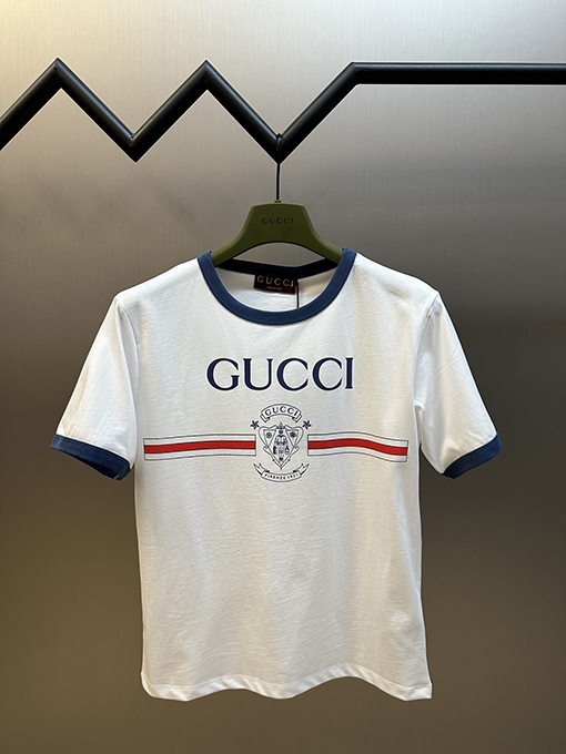 グッチ レディース1921バッジプリント半袖Tシャツ