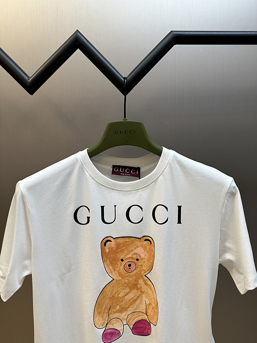 グッチコピー レディースくまのプリント半袖Tシャツ