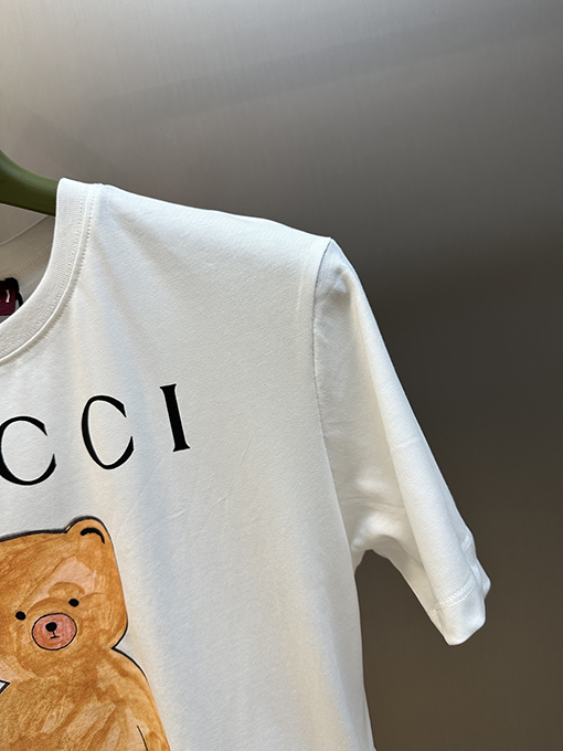 グッチコピー レディースくまのプリント半袖Tシャツ