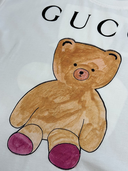 グッチコピー レディースくまのプリント半袖Tシャツ