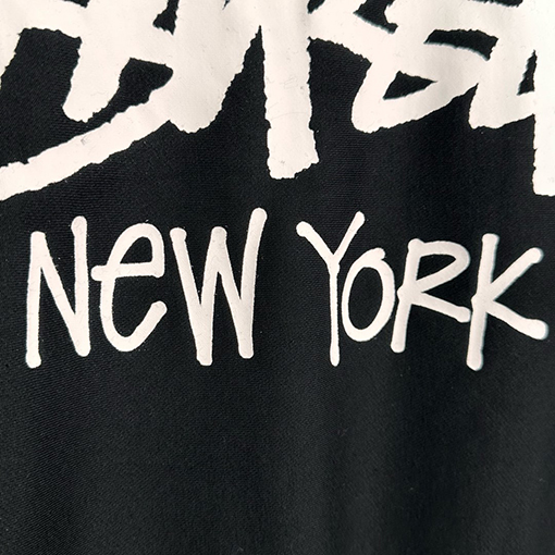 ステューシー New Yorkアルファベットロゴプリントフリースジッパーパーカー