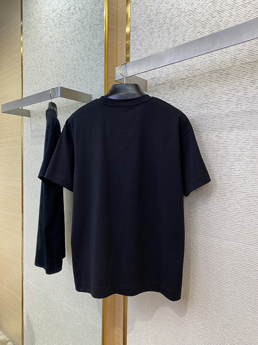 ジバンシイ 新しい手書き文字刺繍半袖Tシャツ
