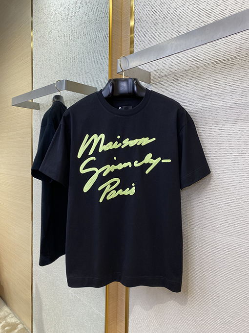 ジバンシイ 新しい手書き文字刺繍半袖Tシャツ