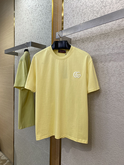グッチ 新しいダブルG刺繍半袖Tシャツ