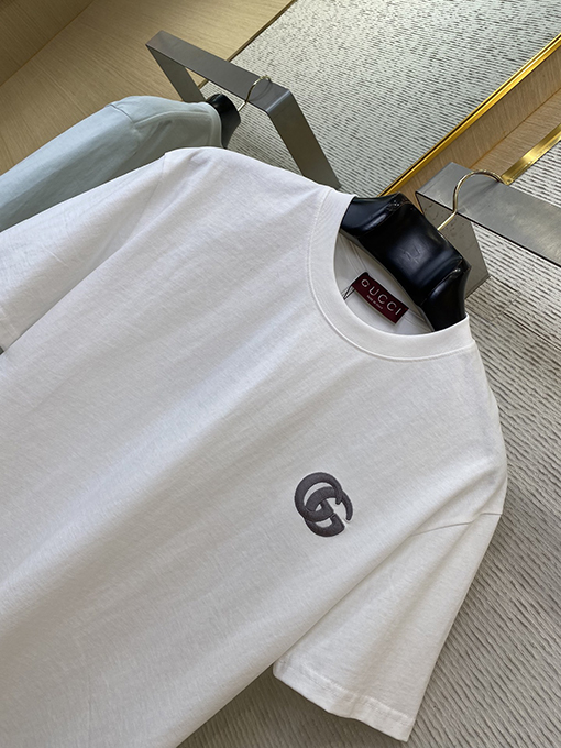 グッチ 新しいダブルG刺繍半袖Tシャツ