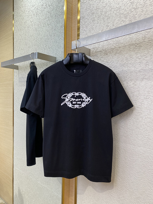 ジバンシイ 新しいダイヤモンドビーズ半袖Tシャツ