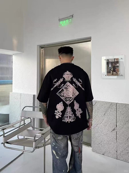 ジバンシイスーパーコピー 新しいプリントラウンドネック半袖Tシャツ